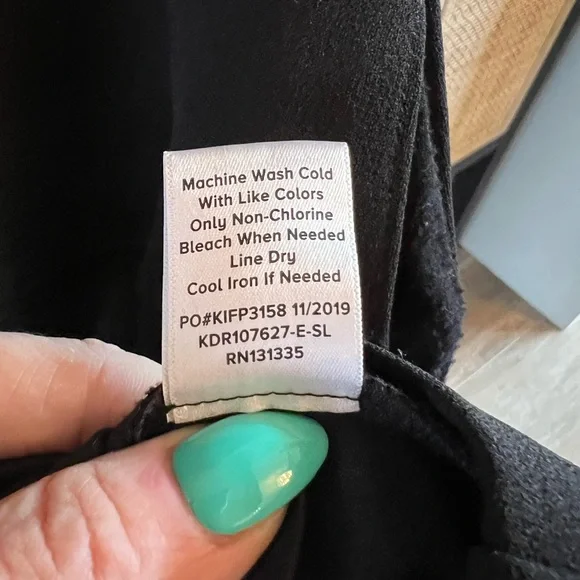 Evereve dress from Peyton Jensen. Black, midi-style. Size L. - Picture 3 of 7